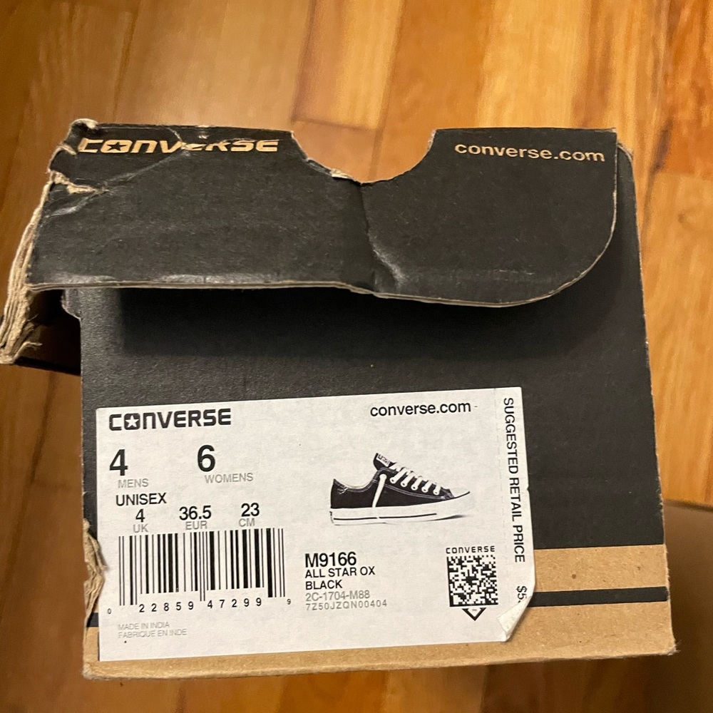 Converse All Star OX Black Sneaker - Picture 4 of 7
